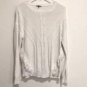 The Limited white sweater size large